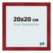 Fotolijst 20x20cm Wijnrood Geveegd MDF Pisa Voorzijde Maat | Yourdecoration.nl