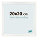 Fotolijst 20x20cm Wit Geveegd MDF Pisa Voorzijde Maat | Yourdecoration.nl