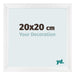 Fotolijst 20x20cm Wit Hoogglans MDF Pisa Voorzijde Maat | Yourdecoration.nl