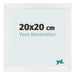 Fotolijst 20x20cm Wit Hoogglans MDF Pisa Voorzijde Maat | Yourdecoration.nl