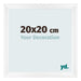 Fotolijst 20x20cm Wit Mat MDF Pisa Voorzijde Maat | Yourdecoration.nl