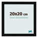 Fotolijst 20x20cm Zwart Hoogglans MDF Pisa Voorzijde Maat | Yourdecoration.nl