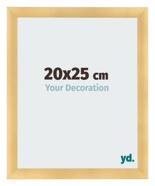 Fotolijst 20x25cm Goud Mat MDF Pisa Voorzijde Maat | Yourdecoration.nl