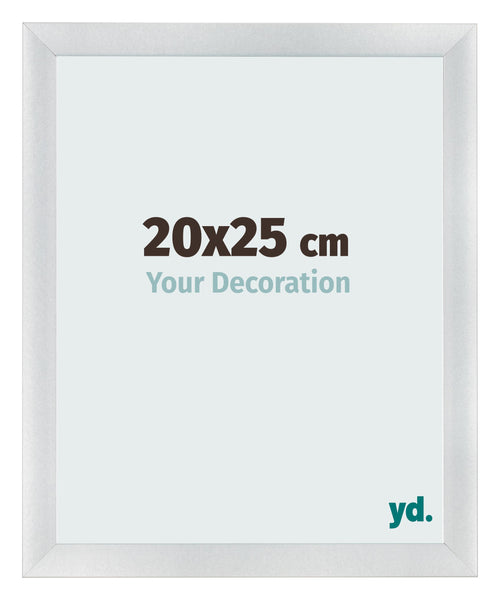 Fotolijst 20x25cm Zilver Mat MDF Pisa Voorzijde Maat | Yourdecoration.nl