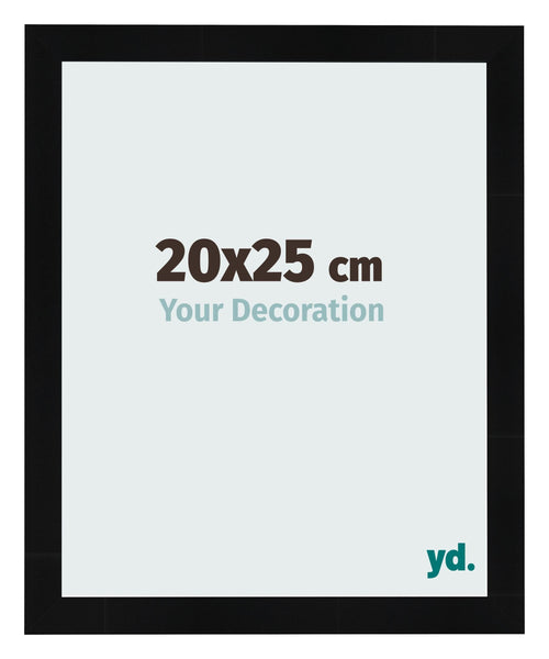 Fotolijst 20x25cm Zwart Hoogglans MDF Pisa Voorzijde Maat | Yourdecoration.nl