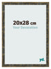 Fotolijst 20x28cm Blauw Goud Gemeleerd MDF Pisa Voorzijde Maat | Yourdecoration.nl