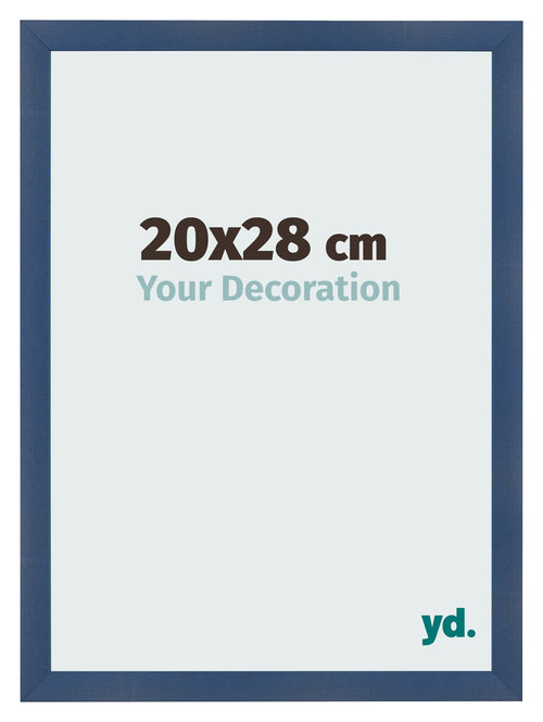 Fotolijst 20x28cm Donkerblauw Geveegd MDF Pisa Voorzijde Maat | Yourdecoration.nl
