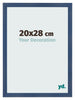 Fotolijst 20x28cm Donkerblauw Geveegd MDF Pisa Voorzijde Maat | Yourdecoration.nl