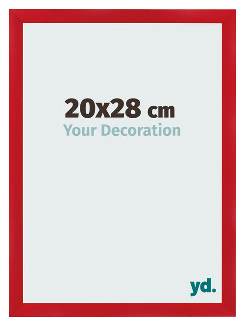 Fotolijst 20x28cm Rood MDF Pisa Voorzijde Maat | Yourdecoration.nl