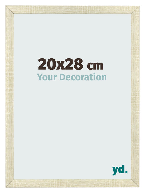 Fotolijst 20x28cm Sonoma Eiken MDF Pisa Voorzijde Maat | Yourdecoration.nl