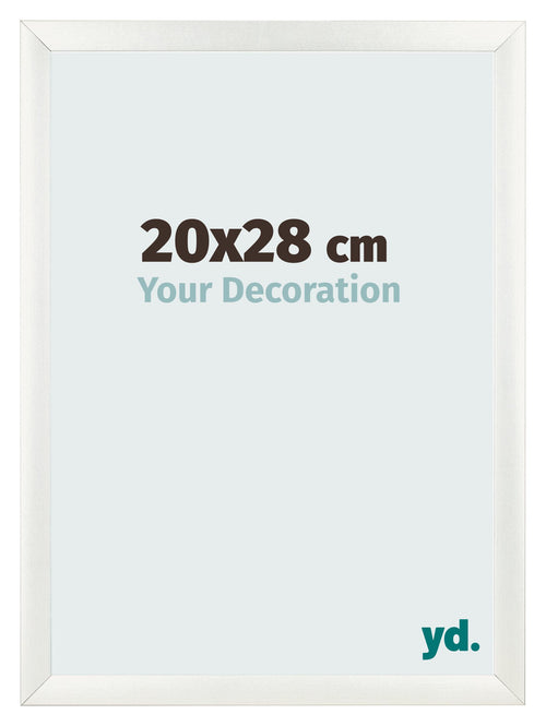 Fotolijst 20x28cm Wit Geveegd MDF Pisa Voorzijde Maat | Yourdecoration.nl