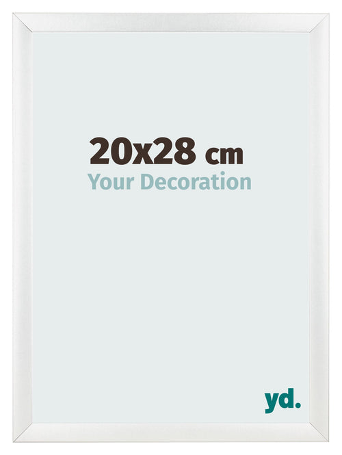 Fotolijst 20x28cm Wit Hoogglans MDF Pisa Voorzijde Maat | Yourdecoration.nl