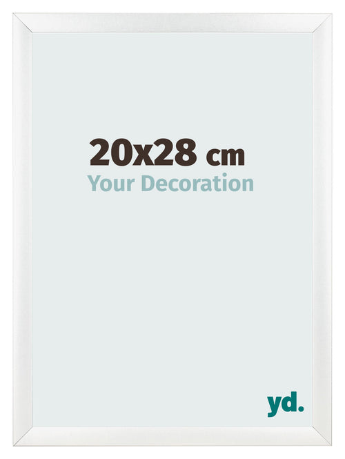 Fotolijst 20x28cm Wit Mat MDF Pisa Voorzijde Maat | Yourdecoration.nl