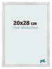 Fotolijst 20x28cm Zilver Mat MDF Pisa Voorzijde Maat | Yourdecoration.nl