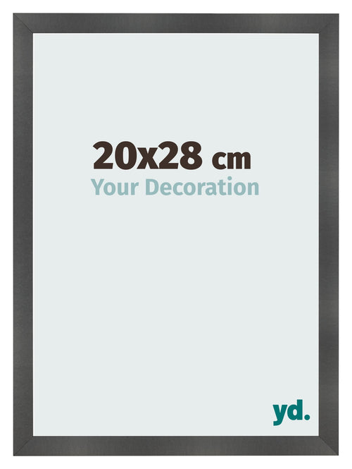 Fotolijst 20x28cm Zwart Mat MDF Pisa Voorzijde Maat | Yourdecoration.nl