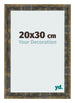 Fotolijst 20x30cm Blauw Goud Gemeleerd MDF Pisa Voorzijde Maat | Yourdecoration.nl