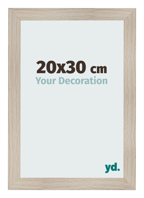 Fotolijst 20x30cm Eiken Licht MDF Pisa Voorzijde Maat | Yourdecoration.nl