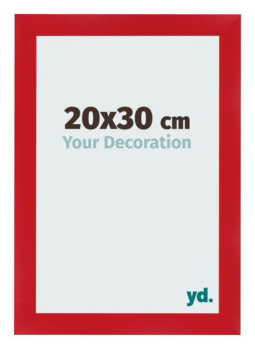 Fotolijst 20x30cm Rood MDF Pisa Voorzijde Maat | Yourdecoration.nl