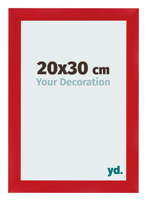 Fotolijst 20x30cm Rood MDF Pisa Voorzijde Maat | Yourdecoration.nl