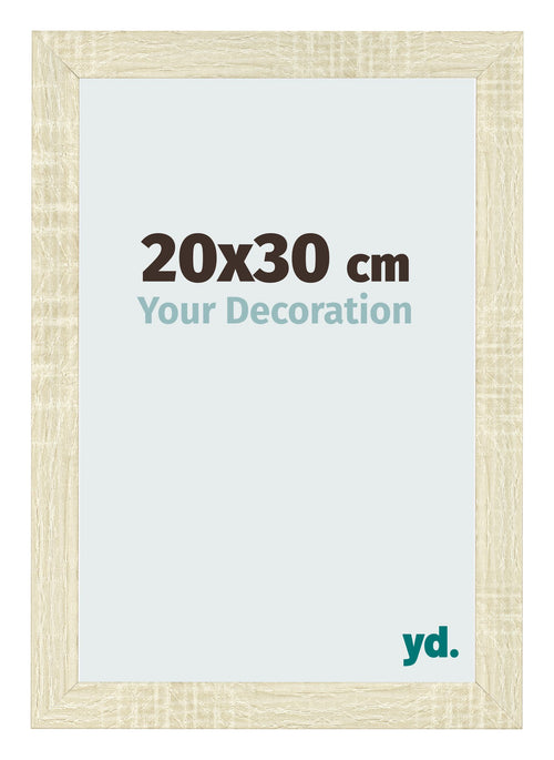 Fotolijst 20x30cm Sonoma Eiken MDF Pisa Voorzijde Maat | Yourdecoration.nl