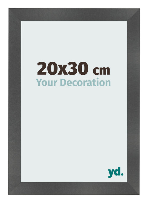 Fotolijst 20x30cm Zwart Mat MDF Pisa Voorzijde Maat | Yourdecoration.nl