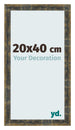 Fotolijst 20x40cm Blauw Goud Gemeleerd MDF Pisa Voorzijde Maat | Yourdecoration.nl