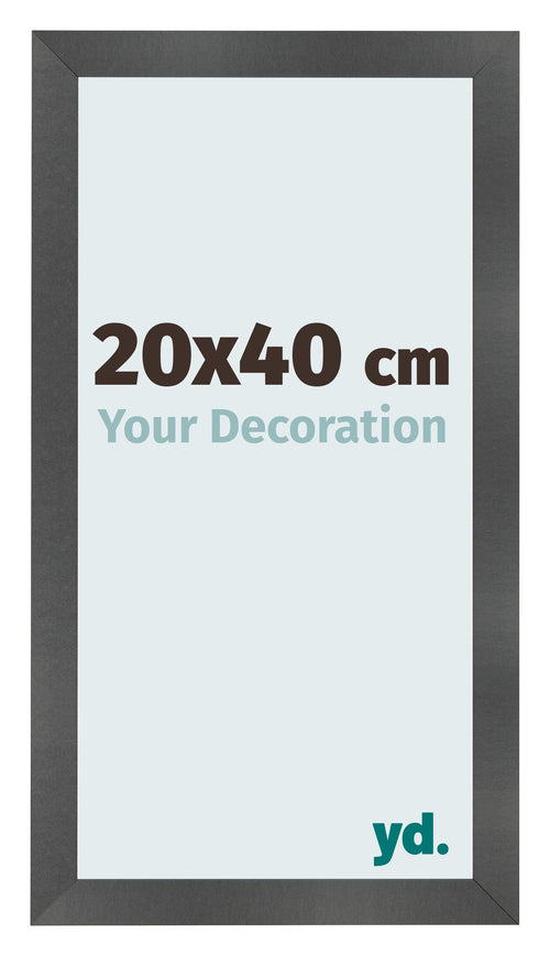 Fotolijst 20x40cm Zwart Mat MDF Pisa Voorzijde Maat | Yourdecoration.nl