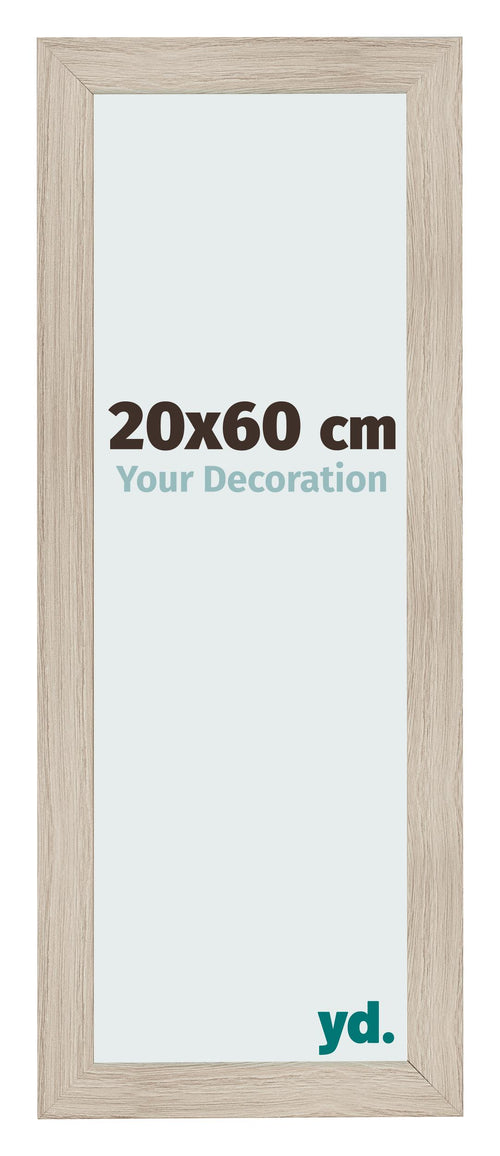 Fotolijst 20x60cm Eiken Licht MDF Pisa Voorzijde Maat | Yourdecoration.nl