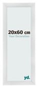 Fotolijst 20x60cm Zilver Mat MDF Pisa Voorzijde Maat | Yourdecoration.nl