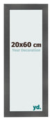 Fotolijst 20x60cm Zwart Mat MDF Pisa Voorzijde Maat | Yourdecoration.nl
