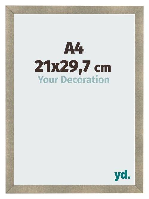 Fotolijst 21x29 7cm A4 Goud Antiek MDF Pisa Voorzijde Maat | Yourdecoration.nl