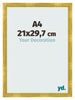 Fotolijst 21x29 7cm A4 Goud Vintage MDF Pisa Voorzijde Maat | Yourdecoration.nl