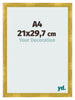 Fotolijst 21x29 7cm A4 Goud Vintage MDF Pisa Voorzijde Maat | Yourdecoration.nl
