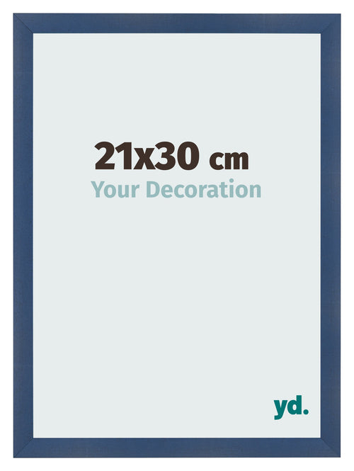 Fotolijst 21x30cm Donkerblauw Geveegd MDF Pisa Voorzijde Maat | Yourdecoration.nl