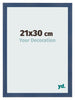 Fotolijst 21x30cm Donkerblauw Geveegd MDF Pisa Voorzijde Maat | Yourdecoration.nl