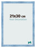 Fotolijst 21x30cm Helder Blauw Geveegd MDF Pisa Voorzijde Maat | Yourdecoration.nl