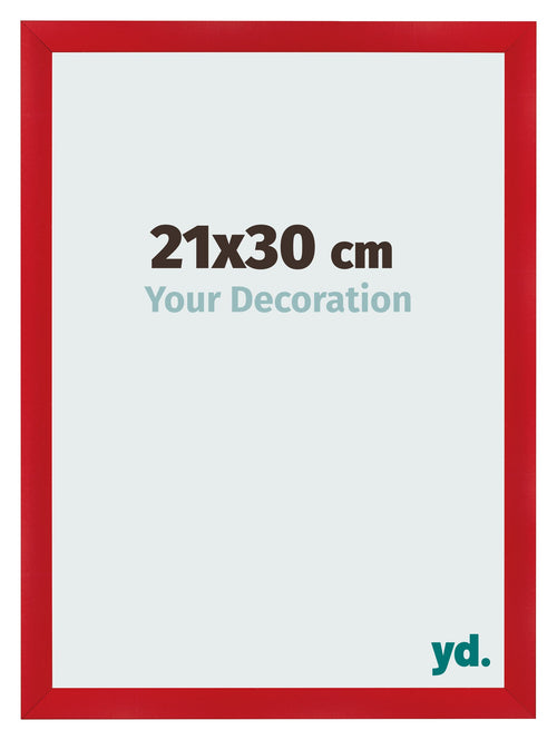 Fotolijst 21x30cm Rood MDF Pisa Voorzijde Maat | Yourdecoration.nl