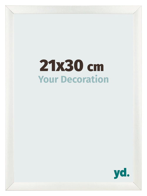 Fotolijst 21x30cm Wit Geveegd MDF Pisa Voorzijde Maat | Yourdecoration.nl