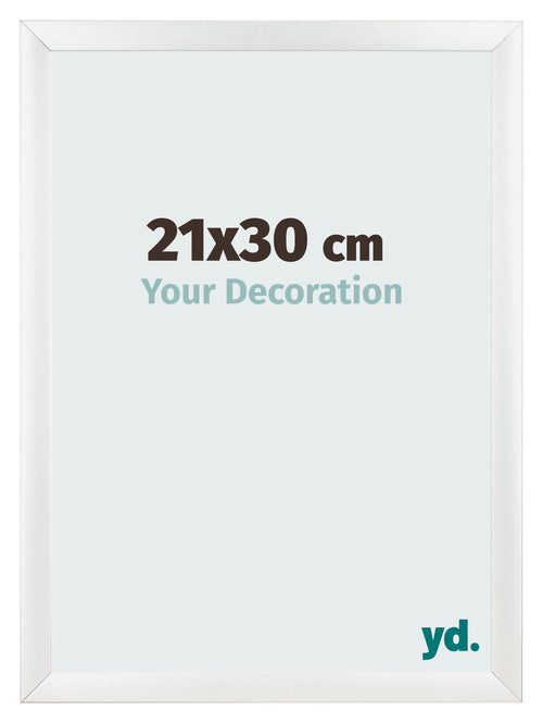 Fotolijst 21x30cm Wit Hoogglans MDF Pisa Voorzijde Maat | Yourdecoration.nl