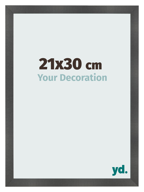 Fotolijst 21x30cm Zwart Mat MDF Pisa Voorzijde Maat | Yourdecoration.nl