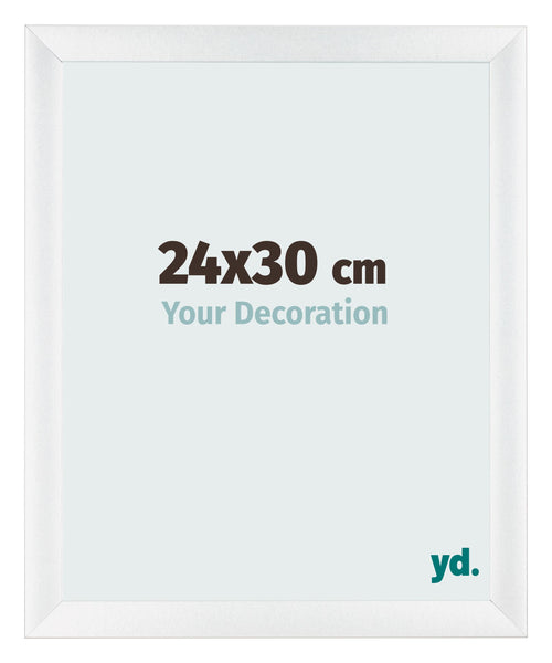 Fotolijst 24x30cm Wit Hoogglans MDF Pisa Voorzijde Maat | Yourdecoration.nl