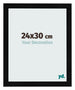 Fotolijst 24x30cm Zwart Hoogglans MDF Pisa Voorzijde Maat | Yourdecoration.nl