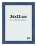 Fotolijst 24x32cm Donkerblauw Geveegd MDF Pisa Voorzijde Maat | Yourdecoration.nl