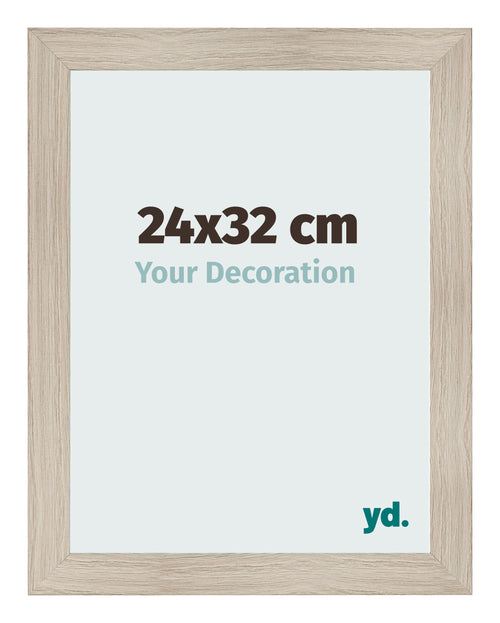Fotolijst 24x32cm Eiken Licht MDF Pisa Voorzijde Maat | Yourdecoration.nl