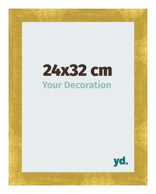 Fotolijst 24x32cm Goud Vintage MDF Pisa Voorzijde Maat | Yourdecoration.nl