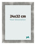 Fotolijst 24x32cm Metaal Vintage MDF Pisa Voorzijde Maat | Yourdecoration.nl
