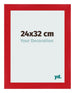 Fotolijst 24x32cm Rood MDF Pisa Voorzijde Maat | Yourdecoration.nl