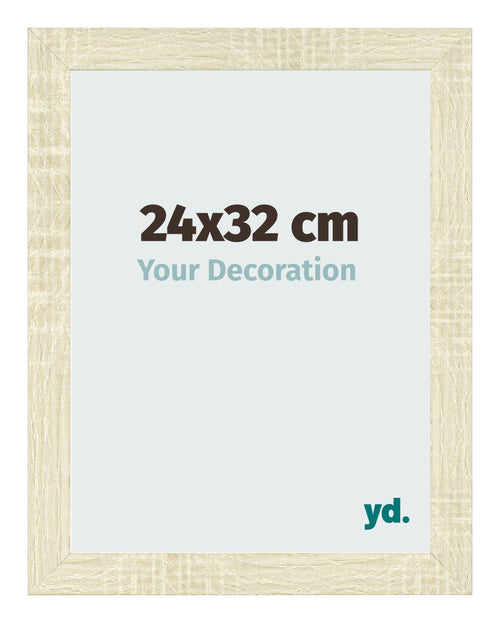 Fotolijst 24x32cm Sonoma Eiken MDF Pisa Voorzijde Maat | Yourdecoration.nl