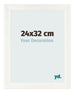 Fotolijst 24x32cm Wit Geveegd MDF Pisa Voorzijde Maat | Yourdecoration.nl