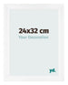 Fotolijst 24x32cm Wit Mat MDF Pisa Voorzijde Maat | Yourdecoration.nl